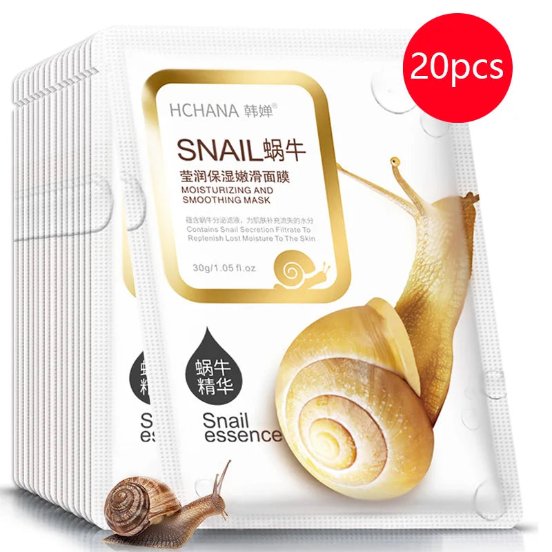 BIOAOUA Snail Mucin Sheet Mask – Anti-Aging & Whitening K-Beauty