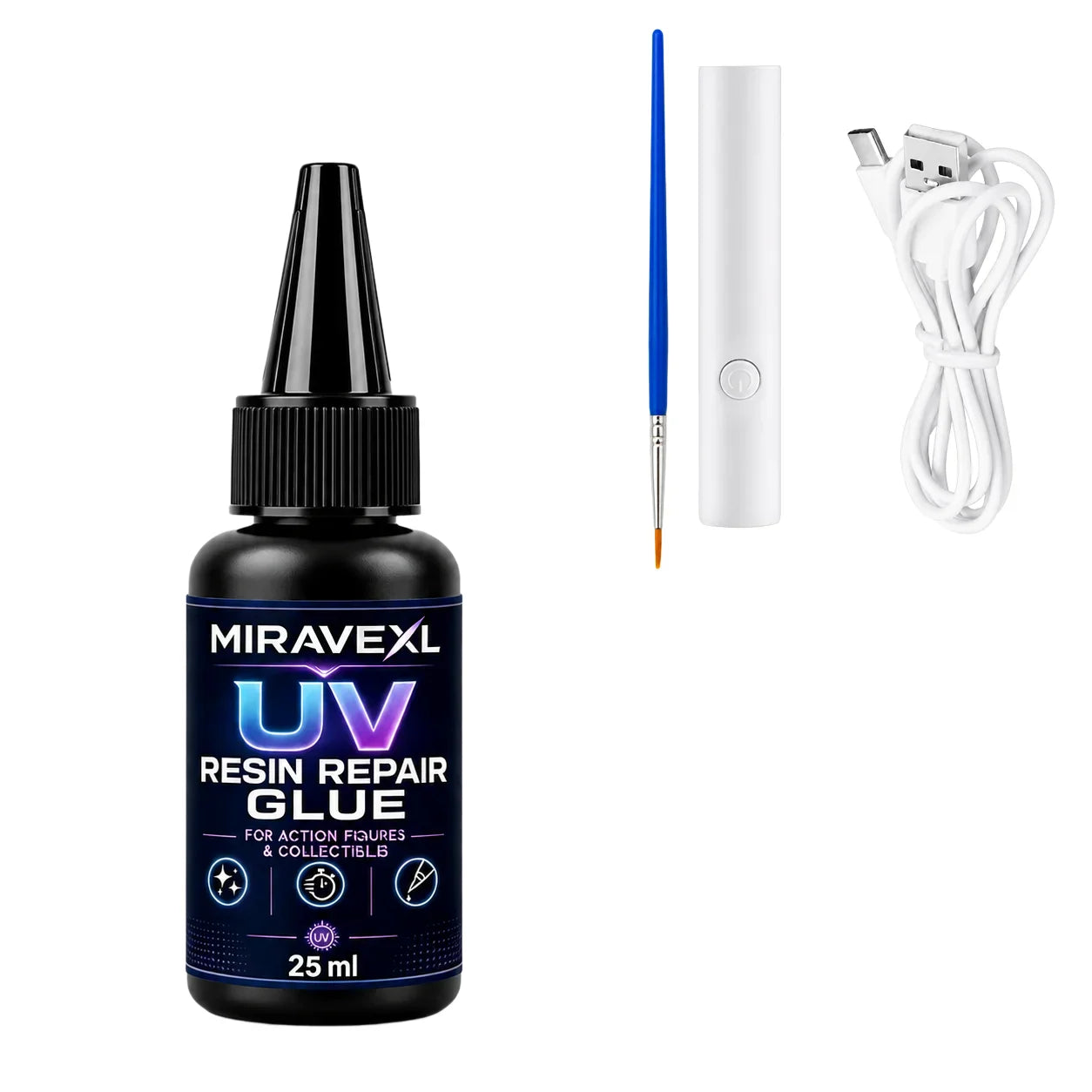 MIRAVEXL UV Resin Repair Glue 25ml/50ml | Action Figure Kit