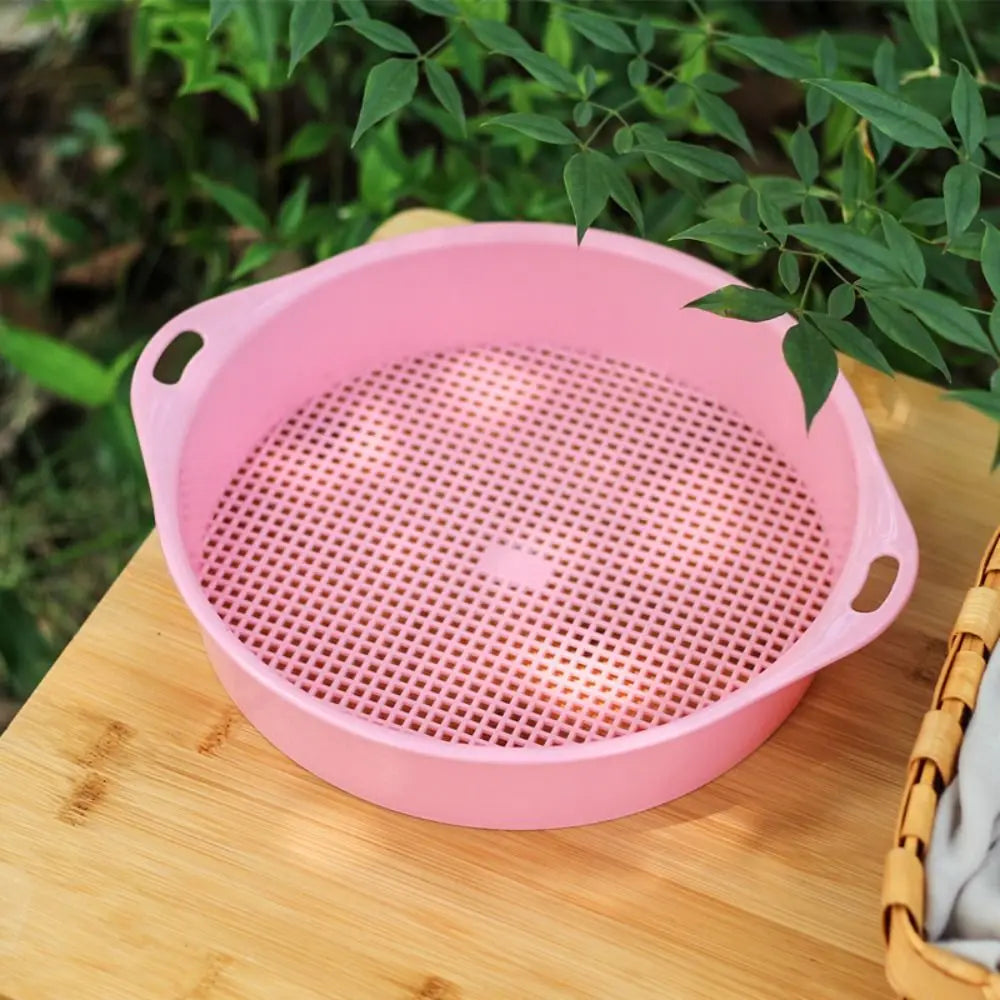 Plastic Soil Sieve Sifter | Round Garden Mesh Screen Filter