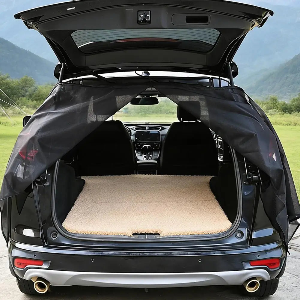 Car Trunk Mesh Curtains Car Tail Camping Mosquito Insect Net for Overlanding Camping Travel UV & Bug Protection Mesh Net Peaceful Pleasures Health and Wellness