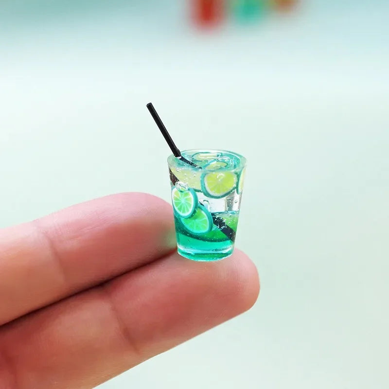1:12 Dollhouse Miniature Lemon Tea Cup Drinks Model Decor
