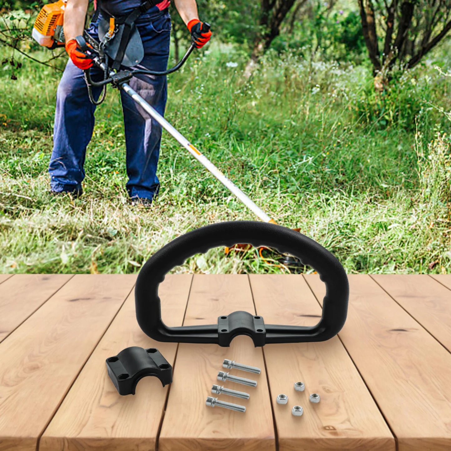 Trimmer Handle Bar Handlebar Garden Lawn Loop Mounting Brush Cutter