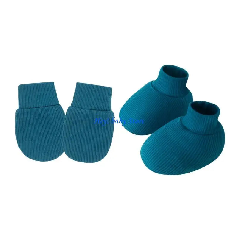 Baby Anti-Scratch Gloves & Socks Set | Newborn 0–6 Months