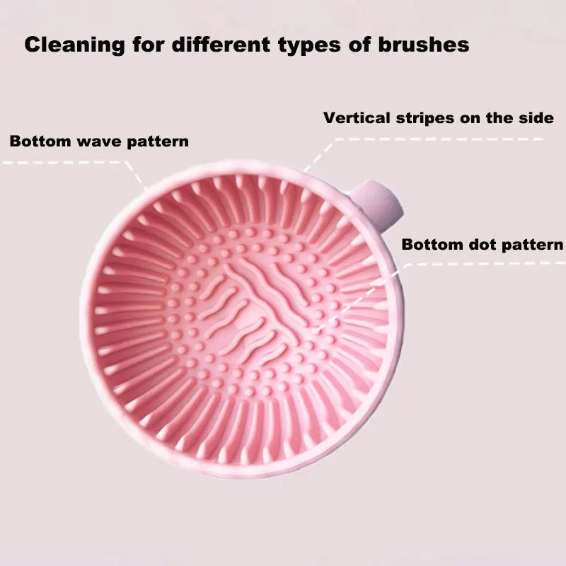 Makeup Brush Cleaner Soft Silicone Bowl Folding Powder Puff Eyeshadow