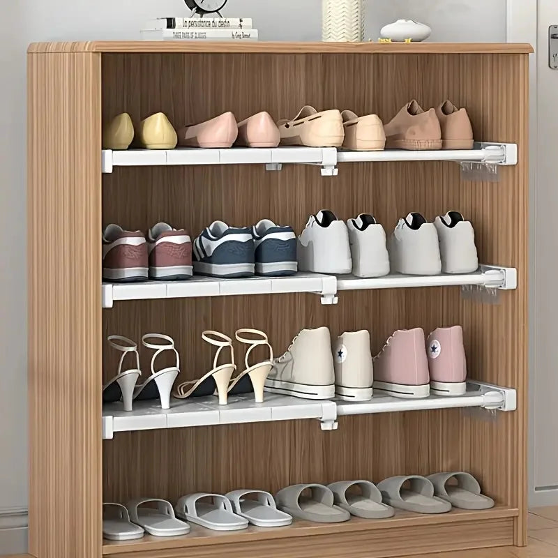 3-Piece Adjustable Storage Shelf Set - Heavy-Duty Plastic Construction, No Drilling Required, Space-Saving, White Modern Design, Adjustable Height, Suitable for Closet, Kitchen, Bathroom Organization - Easy to Install, Versat Peaceful Pleasures Health and Wellness