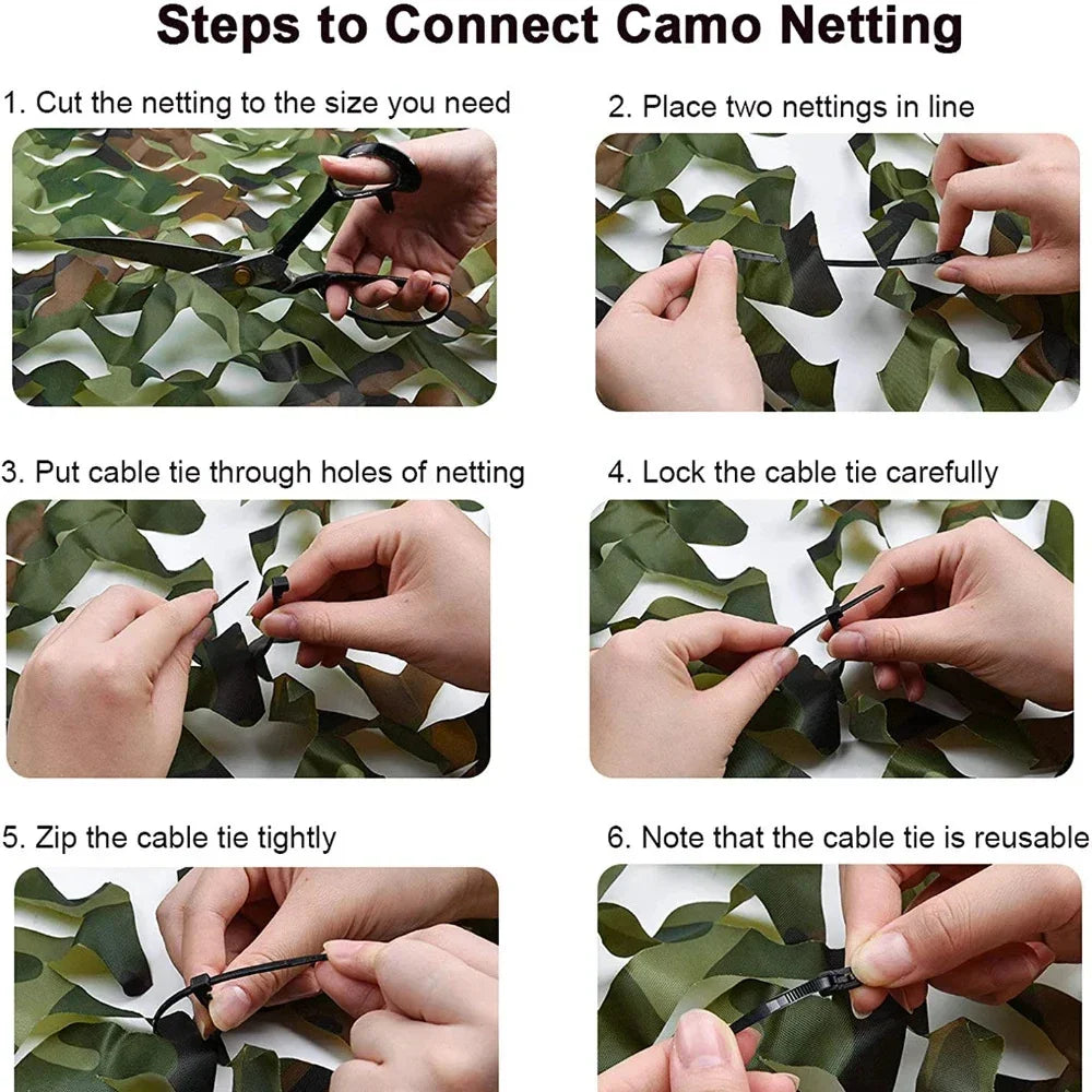 Woodland Camo Netting Bulk Roll – Hunting Blind & Sunshade Net
