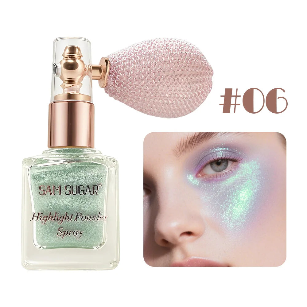 SAM SUGAR Fine Glitter Highlighter Spray – Face & Body Shimmer