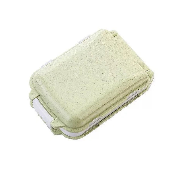 8 Grids Weekly Pill Box Medicine Organizer Tablet Storage Box Travel Pill Case Drug Dispenser Container Health Care Portable Peaceful Pleasures Health and Wellness green 1PCS