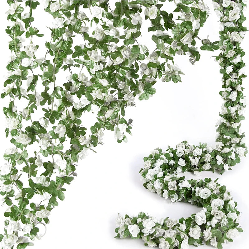 2.5m Silk Rose Artificial Flower Vine Garland – Wedding Decor