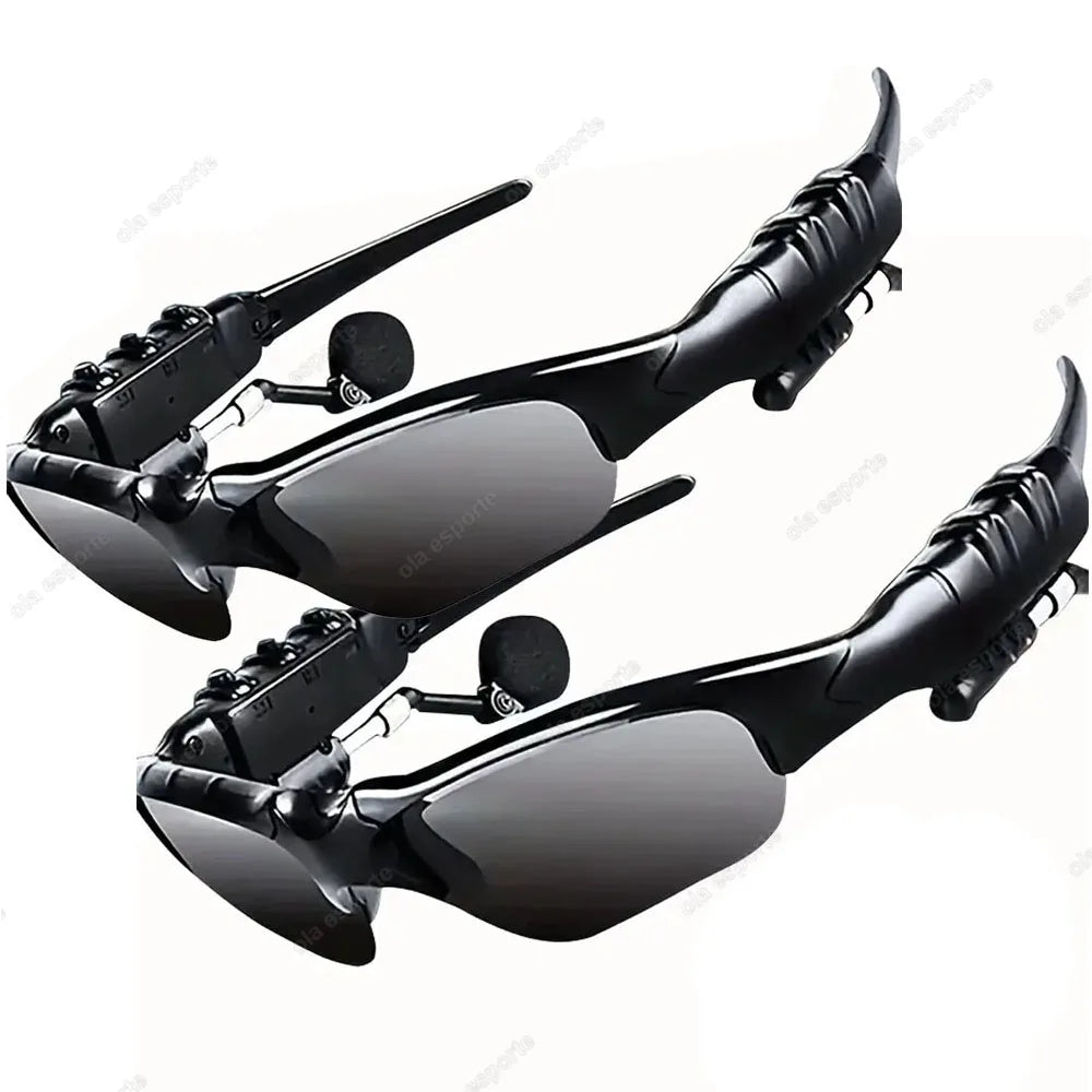 Smart Glasses Stereo Earphones Wireless Headset with Mic Glasses Sunglasses for Driving Cycling Sports Noise Reduction Headphon Peaceful Pleasures Health and Wellness 2Bk