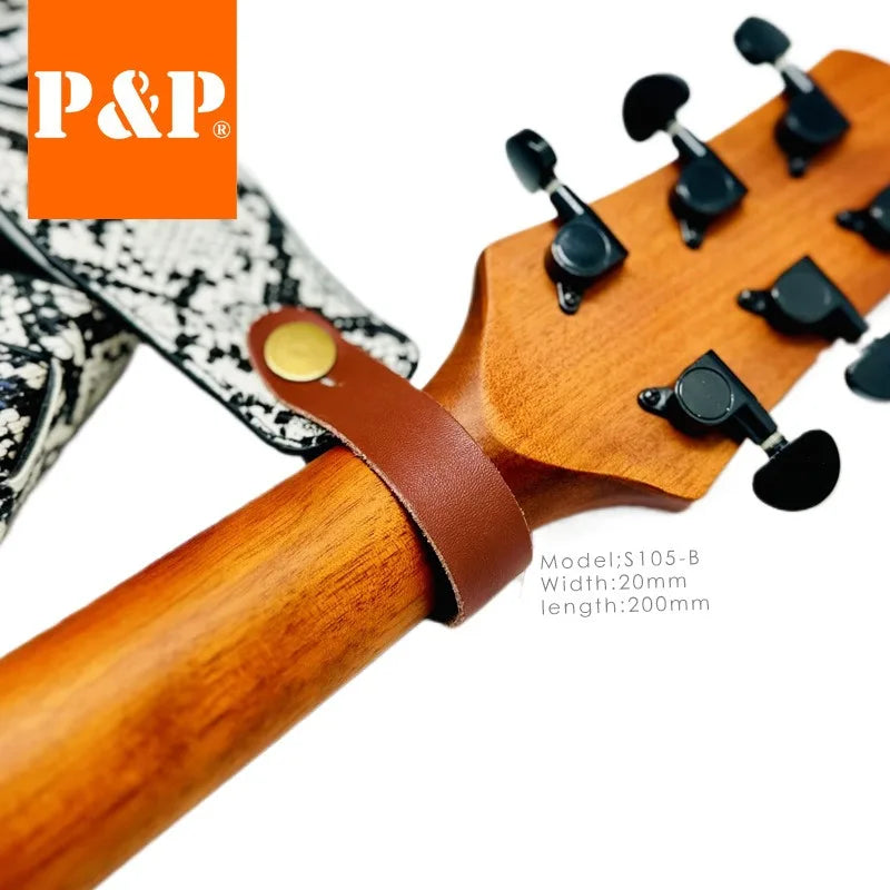 Headband Guitar Strap Hanging Retro Matte Cowhide Blue Dark Green Red