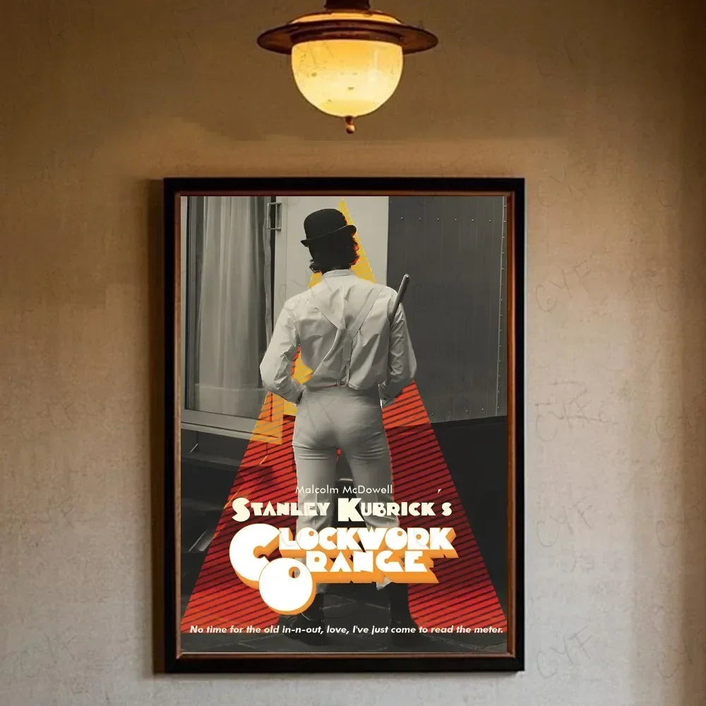 A Clockwork Orange Retro Movie Canvas Wall Art Poster | Unframed