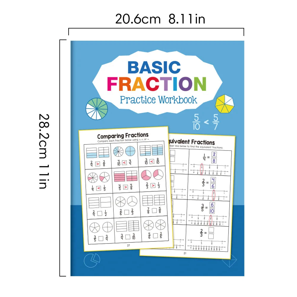 Basic Fraction Learn Practice Training Workbook Fact Teacher Teaching