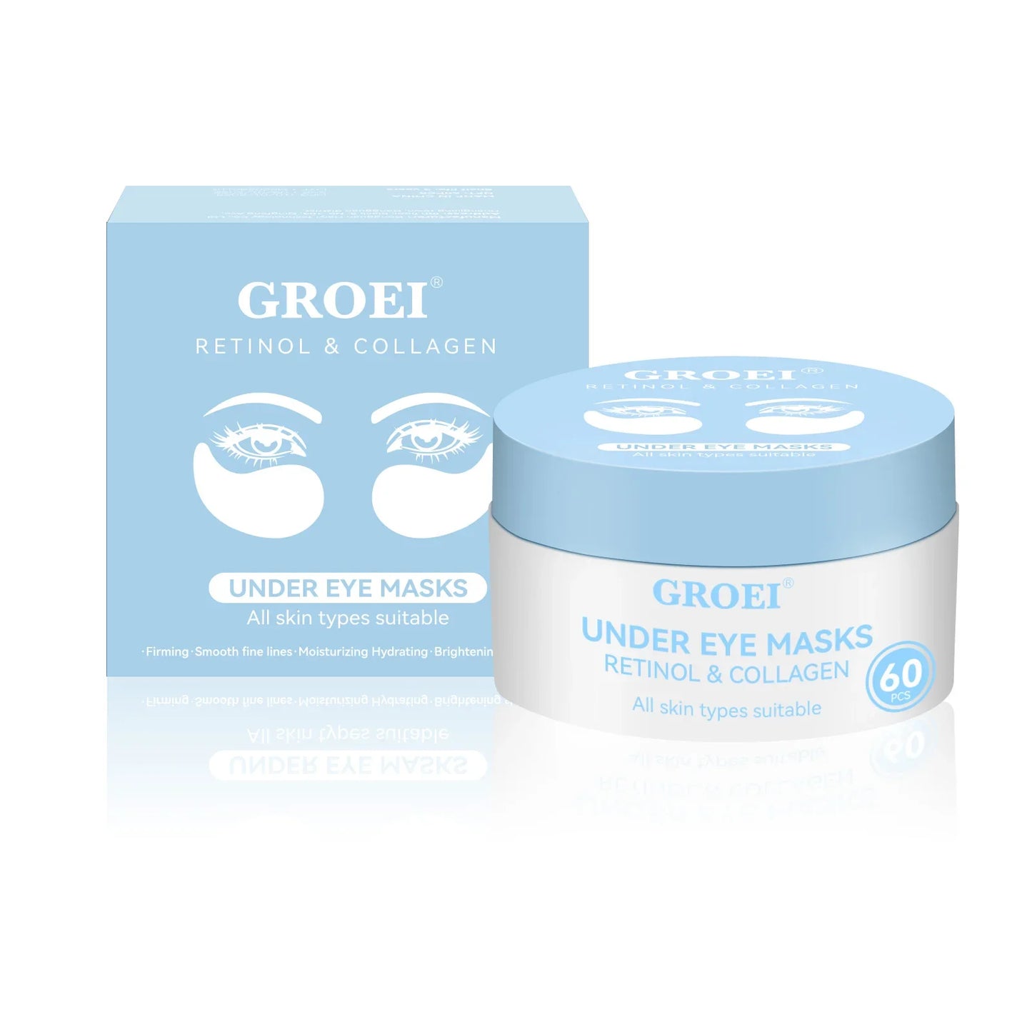 Retinol & Collagen Under Eye Masks – 60 Hydrating Patches