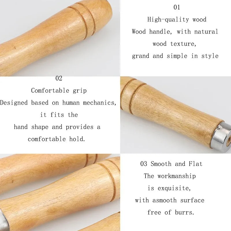 10Pcs Replacement Handle for Wooden File Handle Strong Metal Ring Suitable for Woodworking File Screwdriver 9cm Peaceful Pleasures Health and Wellness