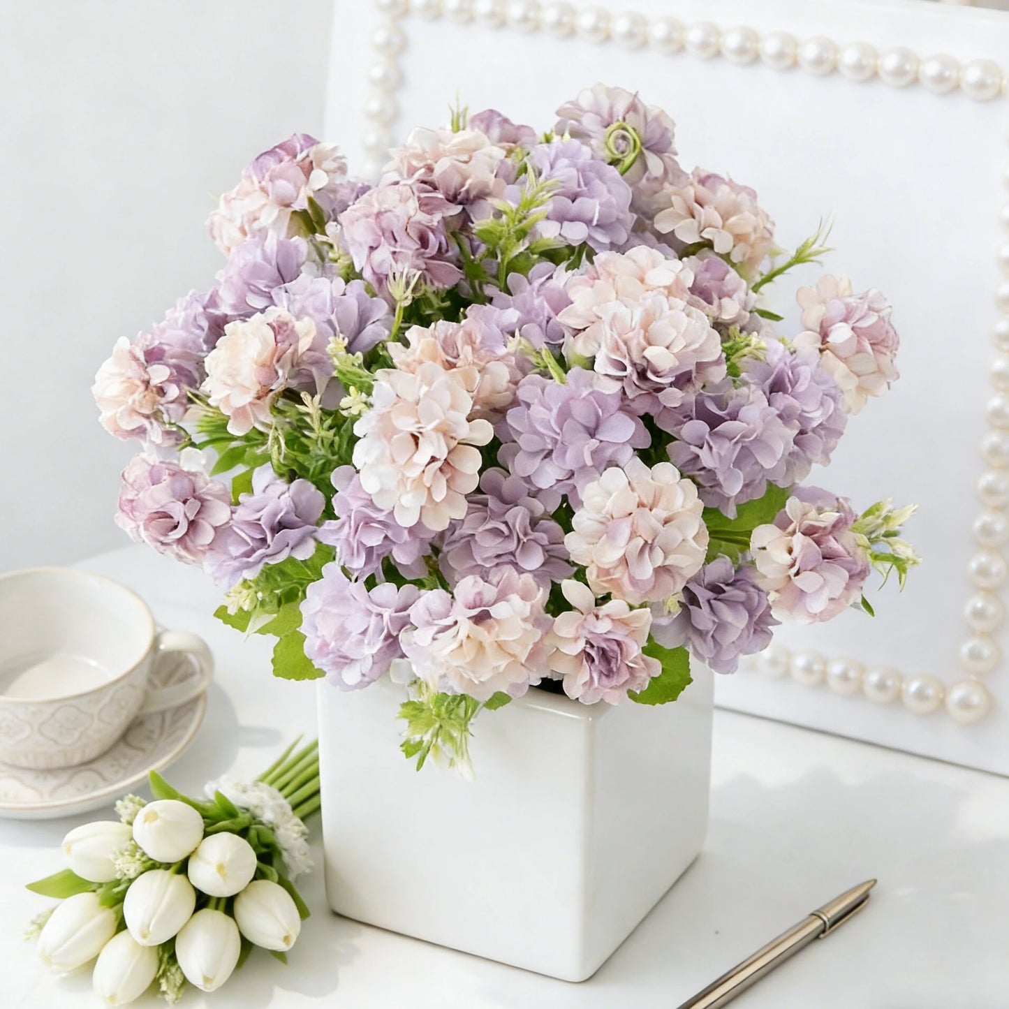 Artificial Silk Hydrangea Bouquet | Wedding & Home Decor