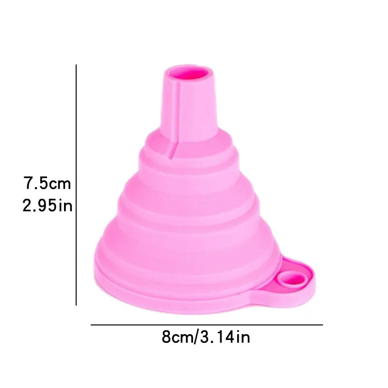 Household Telescopic Funnel Kitchen Packaging High Temperature Resistant Funnel Engine Funnel Car Universal Silicone Liquid Funn Peaceful Pleasures Health and Wellness