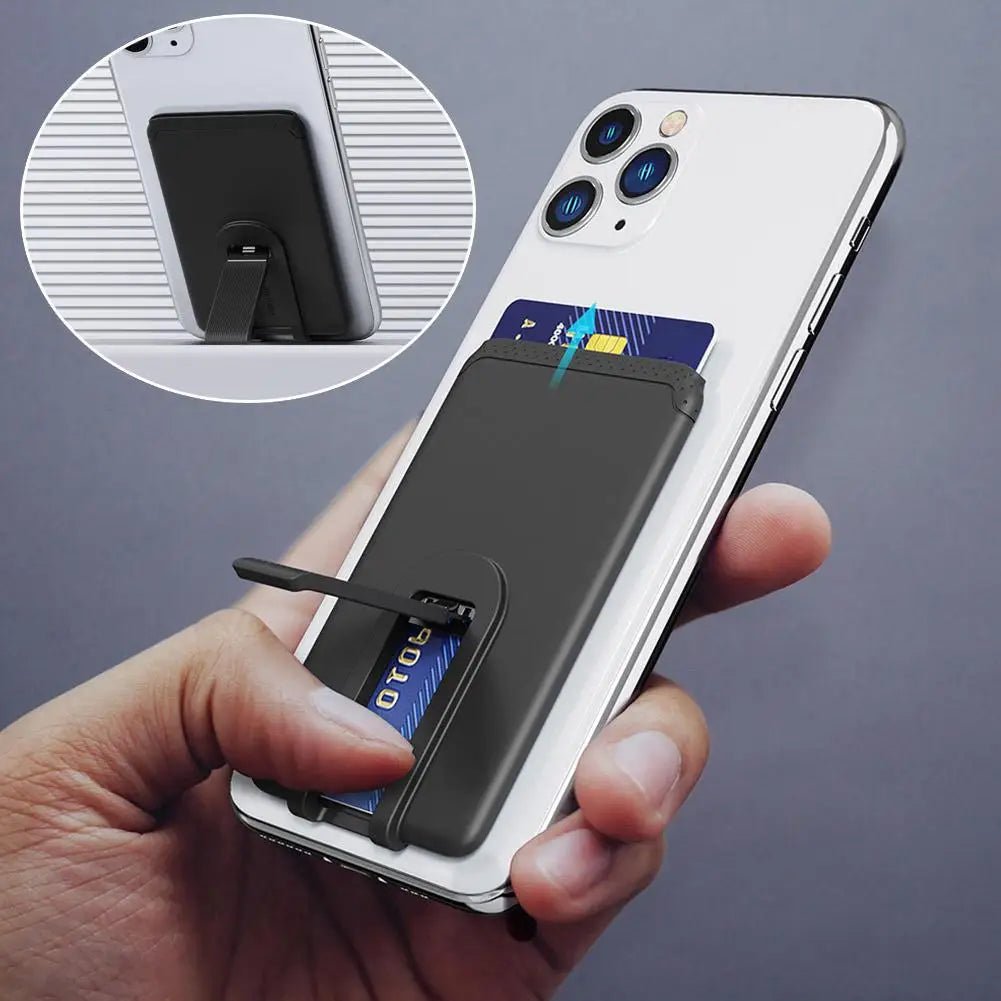 Silicone Phone Card Holder Mobile Cell Phone Stand Credit Cardholder Fashion Adhesive Sticker Pocket for Iphone Samsung Peaceful Pleasures Health and Wellness
