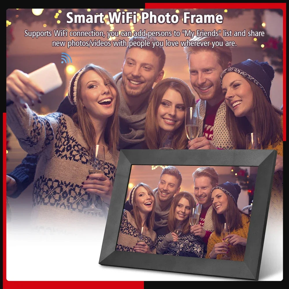 Andoer Smart Wifi Photo Frame Digital Picture HD IPS Touch-screen