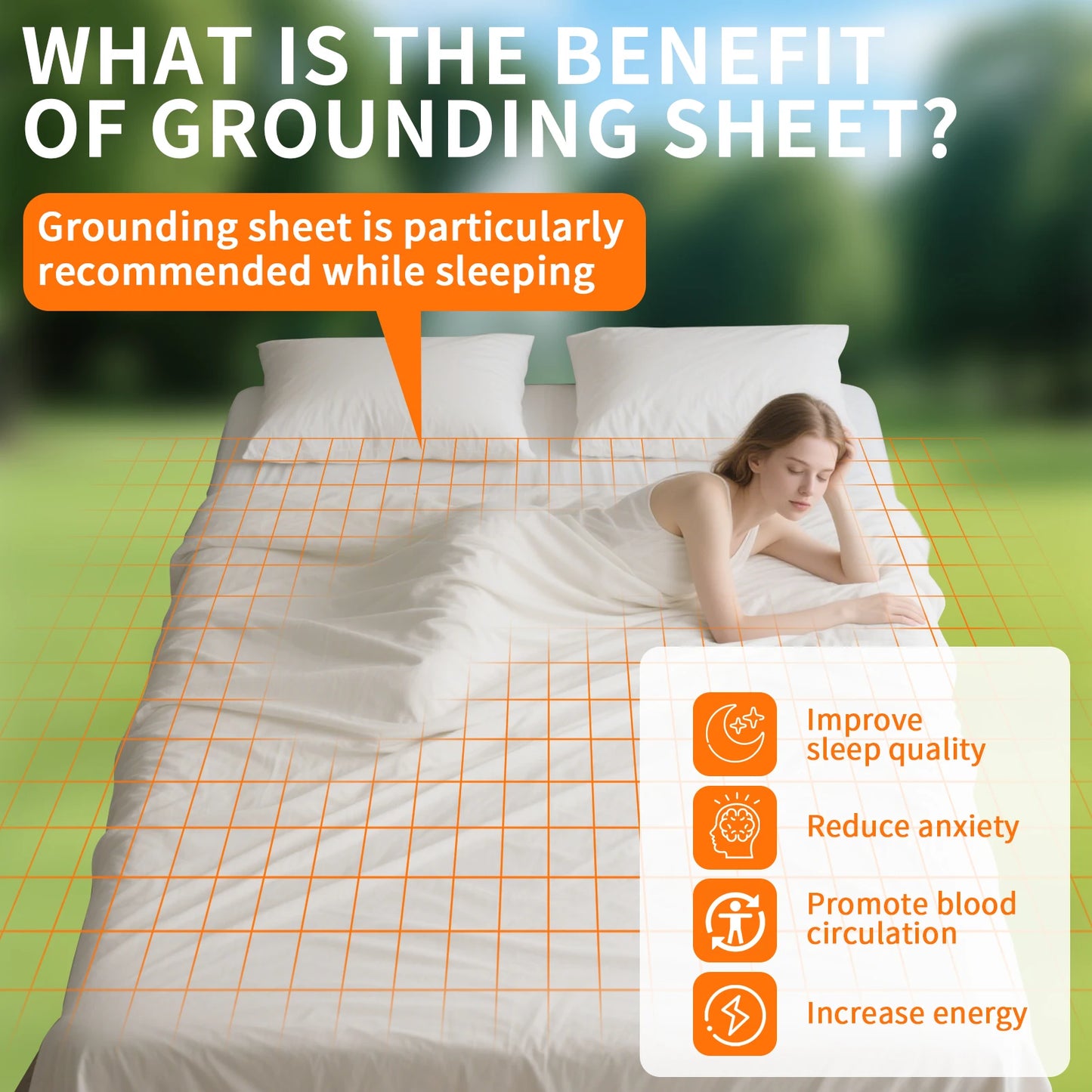 Grounding Bed Sheet | Silver Fiber & Organic Cotton Earthing Mat