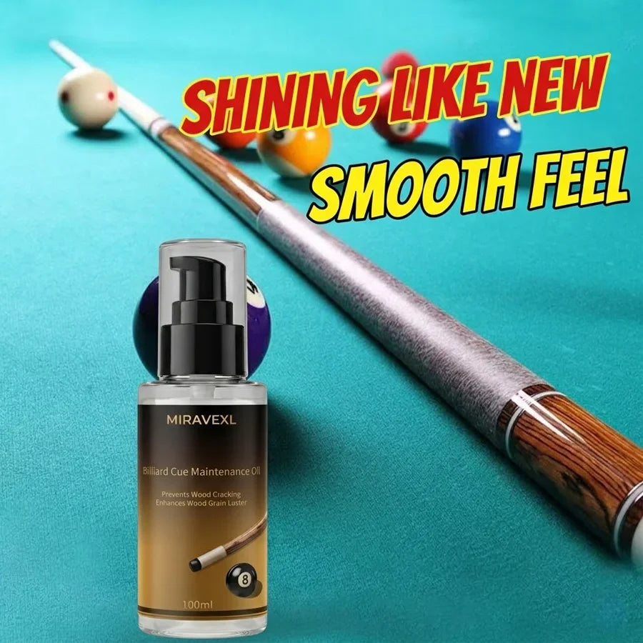 Pool & Snooker Cue Shaft Oil – Wood Conditioner & Polish