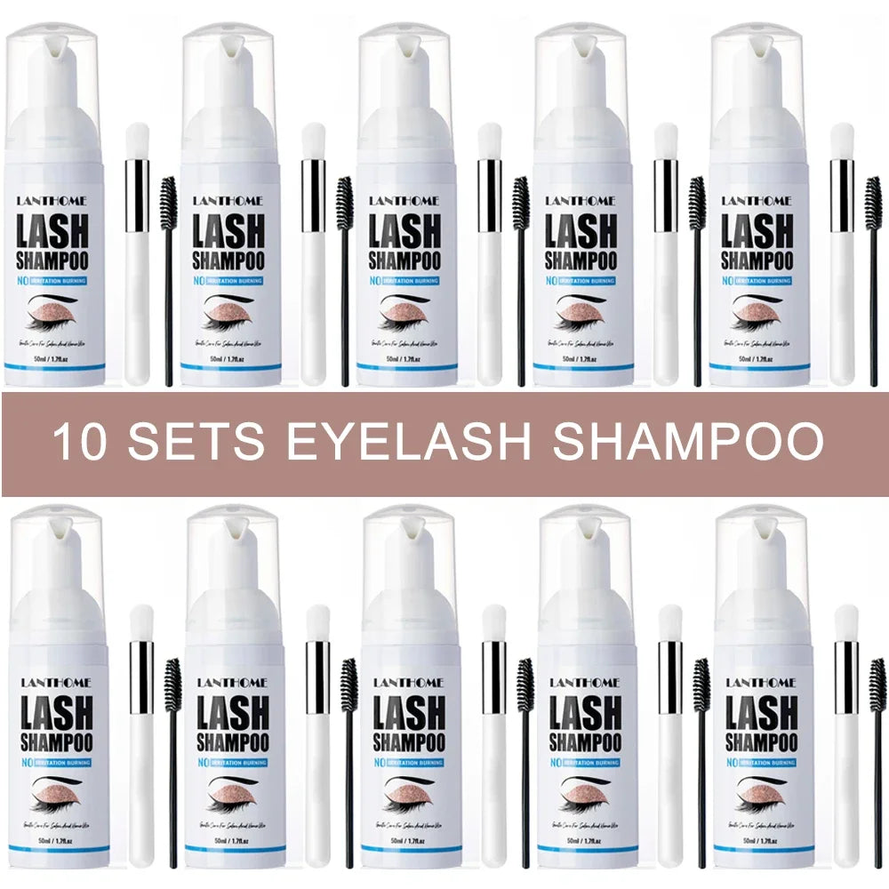 SAUVASINE 50ml Eyelash Extension Foaming Shampoo Cleanser Kit