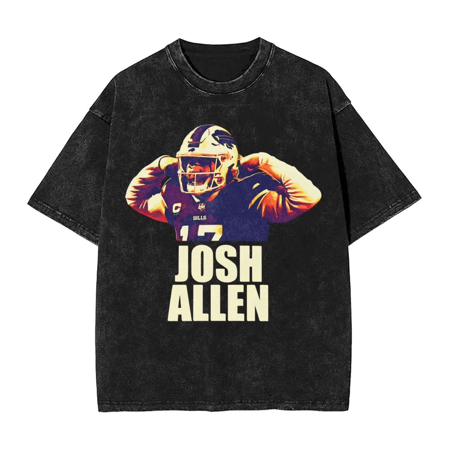 Josh Allen T Shirt Men Pure Cotton Novelty T-Shirts Round Neck Tees Short Sleeve Tops Gift Idea Peaceful Pleasures Health and Wellness 2 XXL