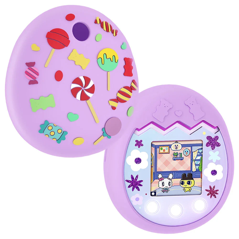 Silicone Case for Tamagotchi Pix – Cat Design & Hand Strap