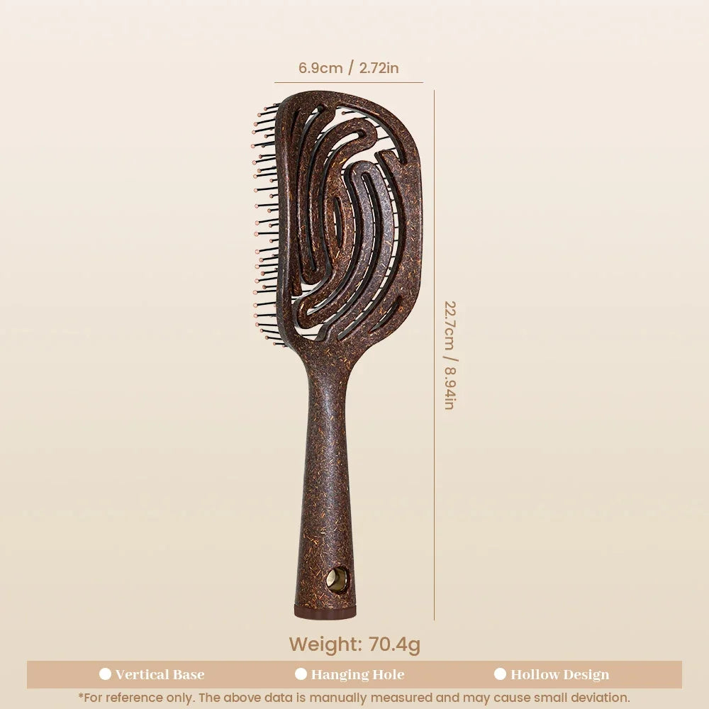 Wheat Straw Hair Massage Comb – Detangle & Quick-Dry Brush