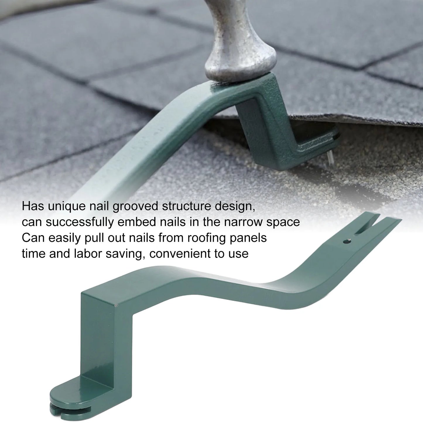 Roof Snake Tool Shingle Removal Tool High Carbon Steel 29.7cm Length Nail Installer Pry Bar Roofing Tools Shingle Nail Installer Peaceful Pleasures Health and Wellness