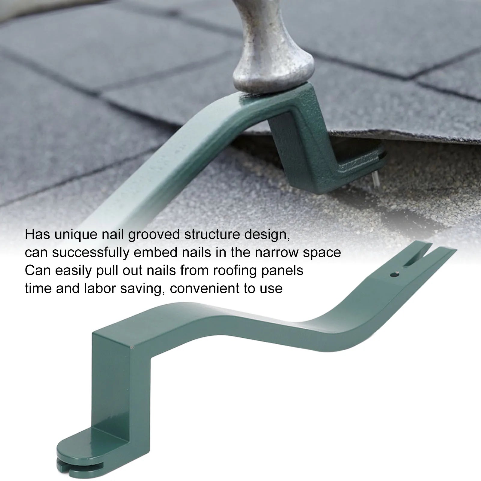 Roof Snake Tool Shingle Removal Tool High Carbon Steel 29.7cm Length Nail Installer Pry Bar Roofing Tools Shingle Nail Installer Peaceful Pleasures Health and Wellness