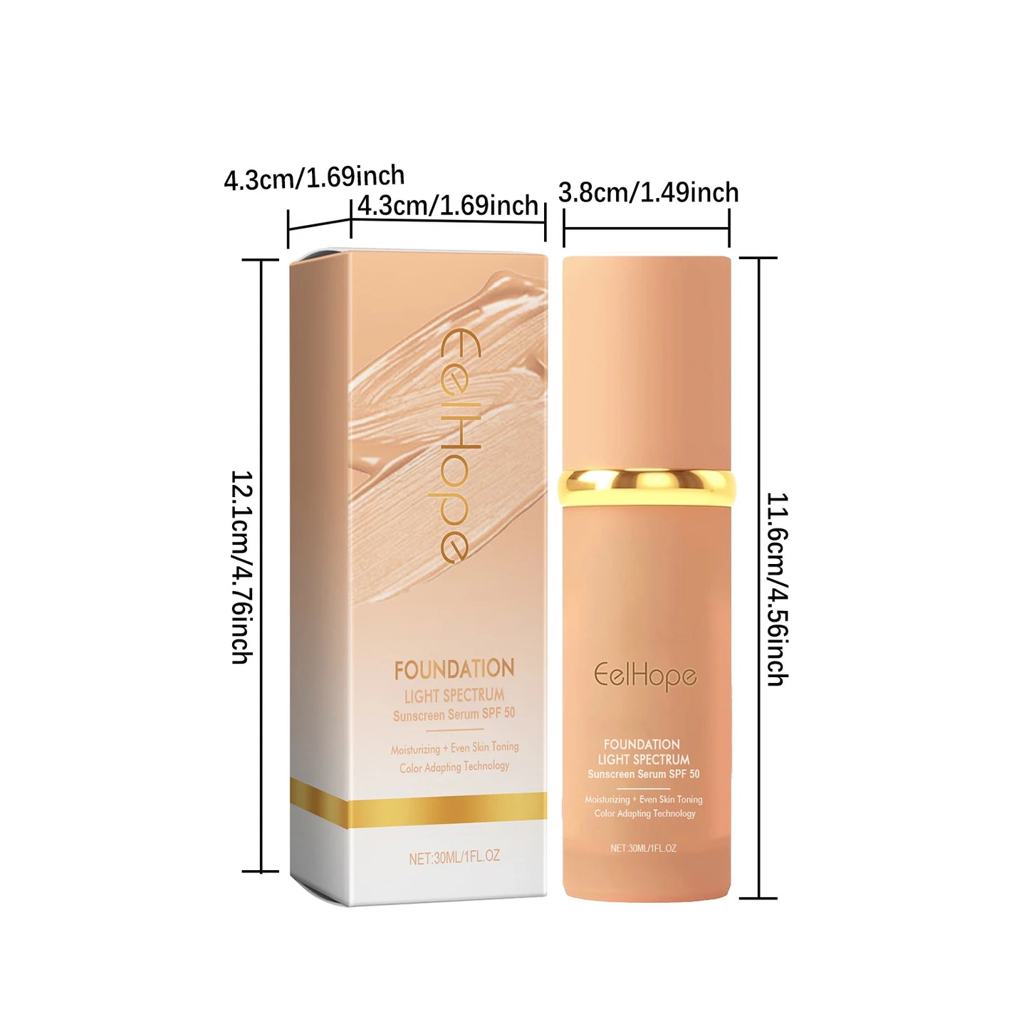 4-in-1 Color Changing Foundation SPF 50 Serum | Full Coverage
