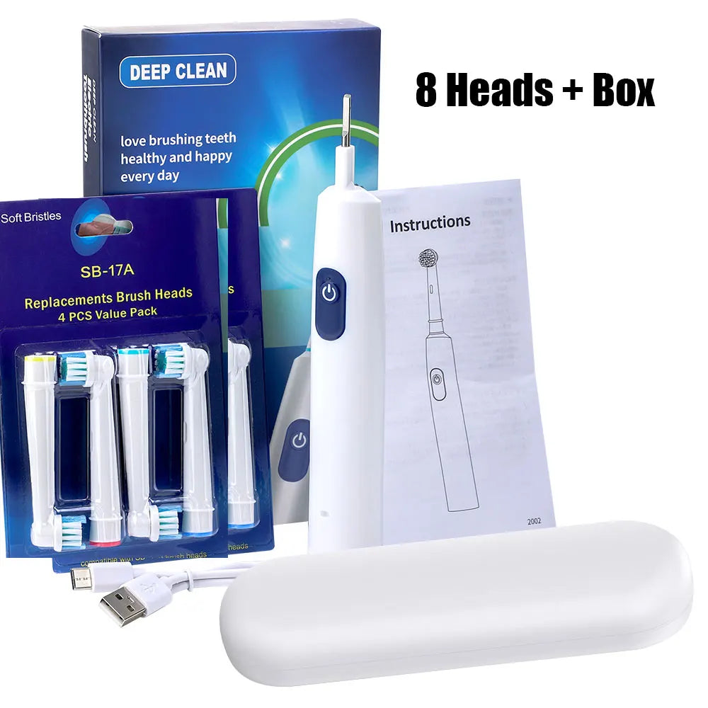 AFDEAL Rotary Electric Toothbrush 5 Modes IP67 | 4 Brush Heads