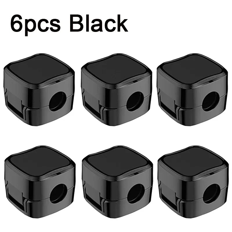 Magnetic Cable Organizer Clips – Adhesive Cord Clamp 6-Pack Cable Organizer Clips Peaceful Pleasures Health and Wellness 6PCS Black 1-5 Cells