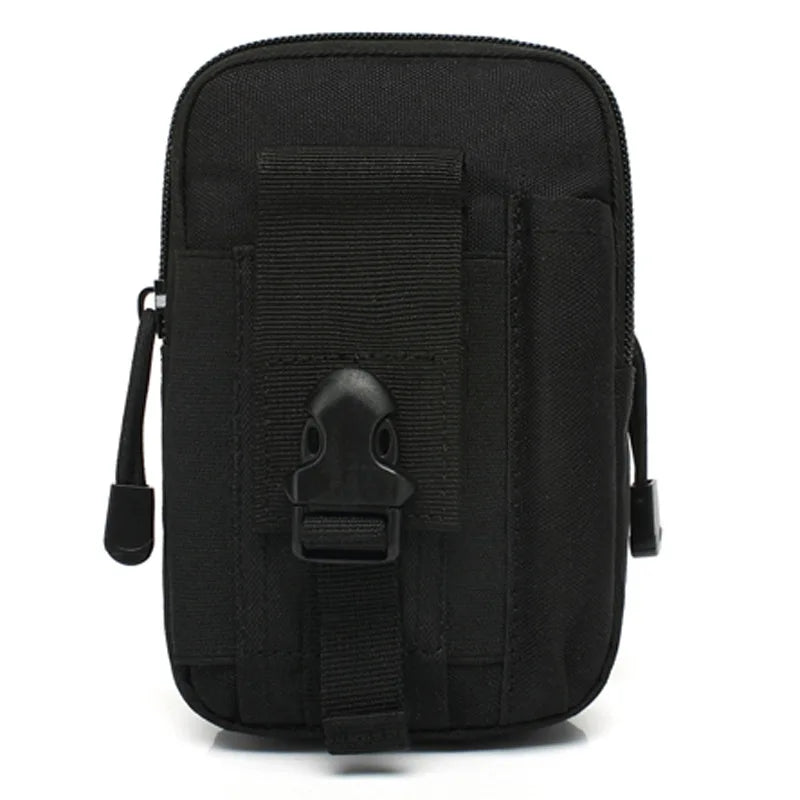 Men's Waterproof Nylon Waist Bag | Phone Pouch Belt Pack Waist Bag Pack Peaceful Pleasures Health and Wellness black color