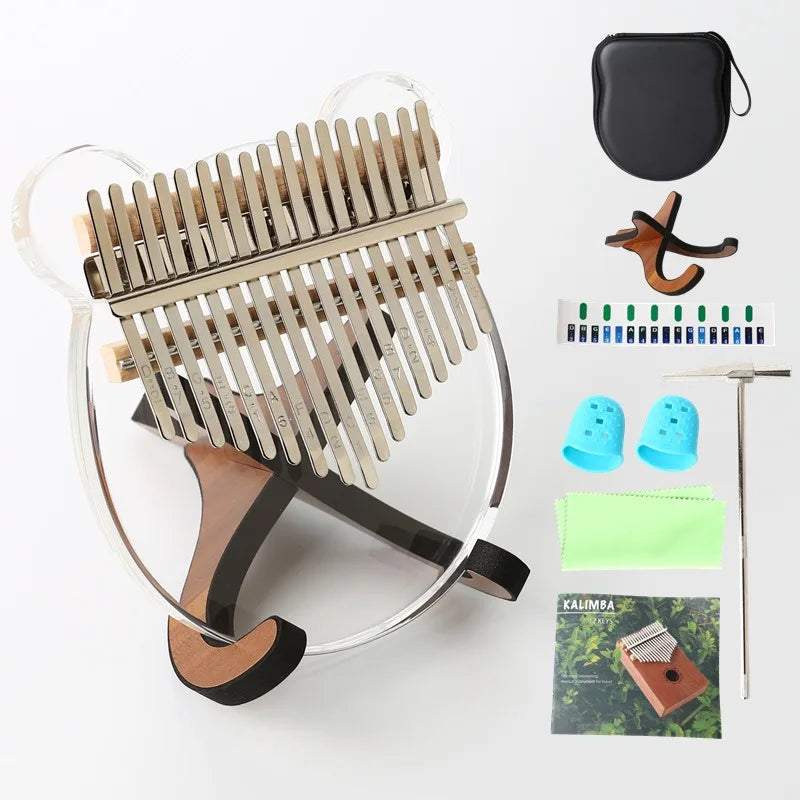Crystal Thumb Piano Transparent Kalimba Acrylic Plate 17-tone Finger