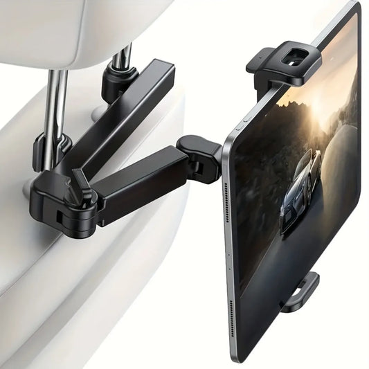 Car Headrest Tablet Mount 360° Rotation – Fits 4.7–12.9"