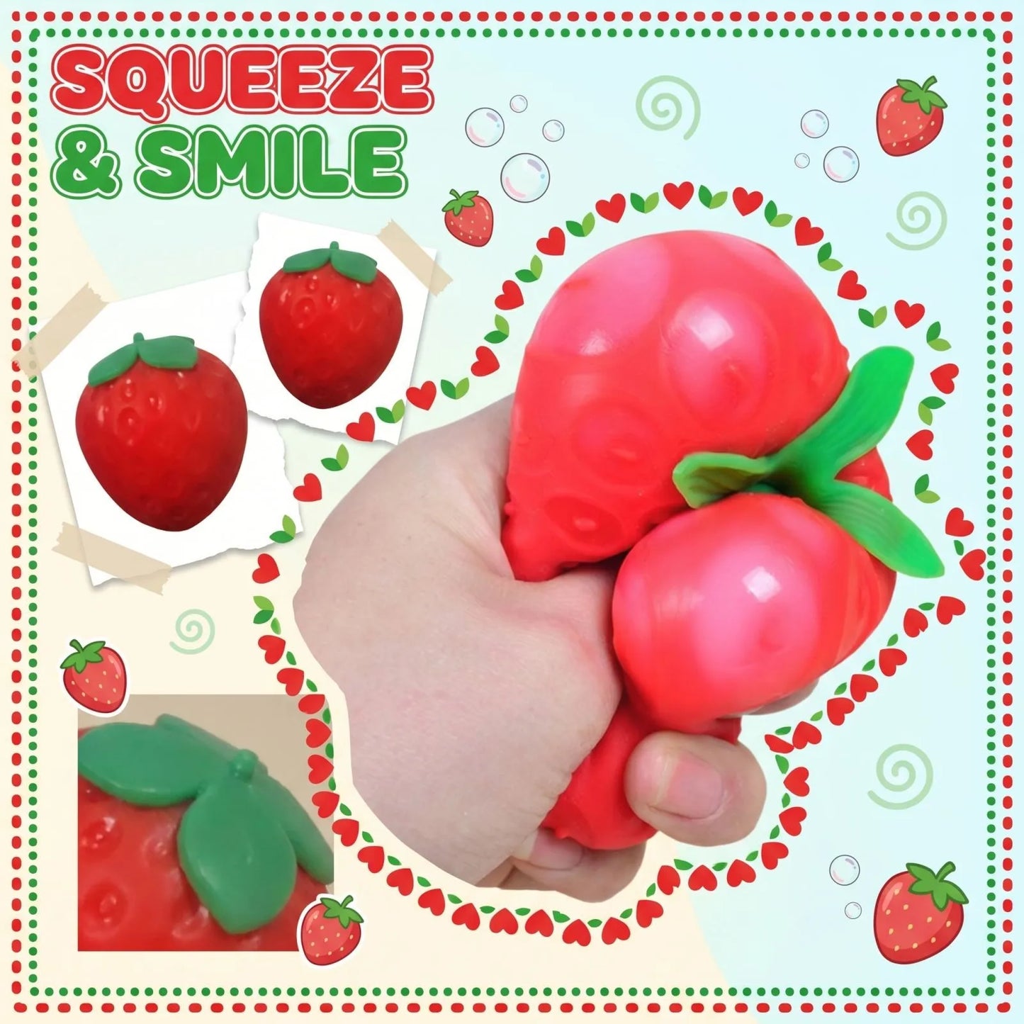 Jumbo Strawberry Squishy Slow Rising Stress Relief Fidget Toy
