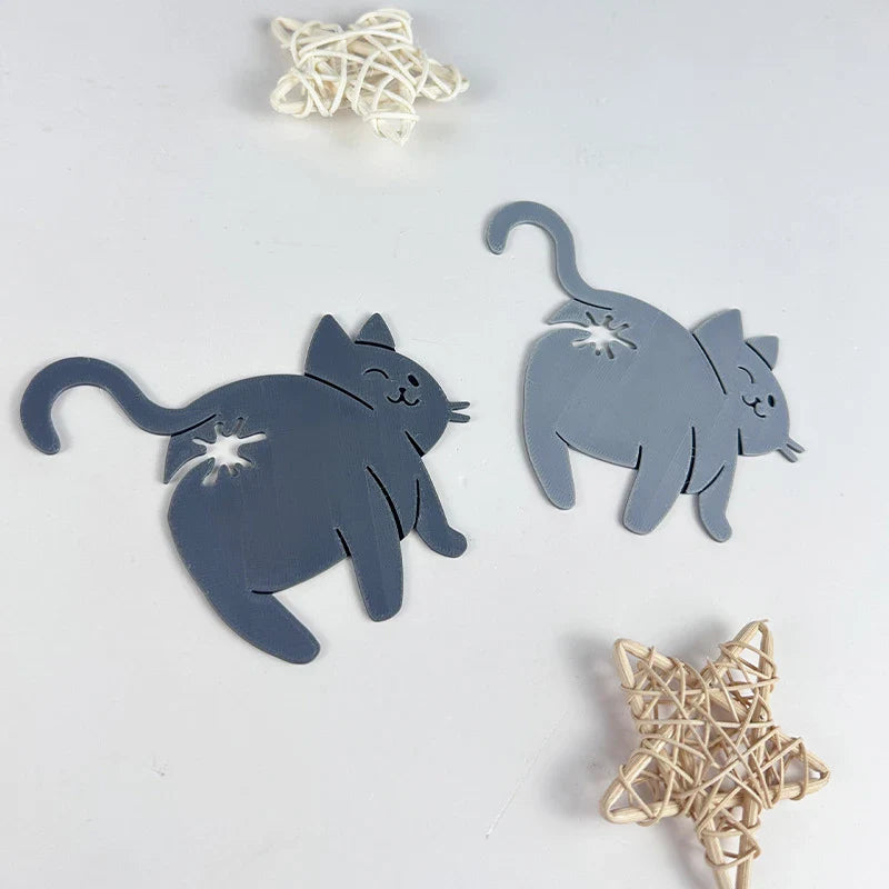3D Cat Butt Bag Clips 2-Pack | Novelty Kitchen Sealing Clips