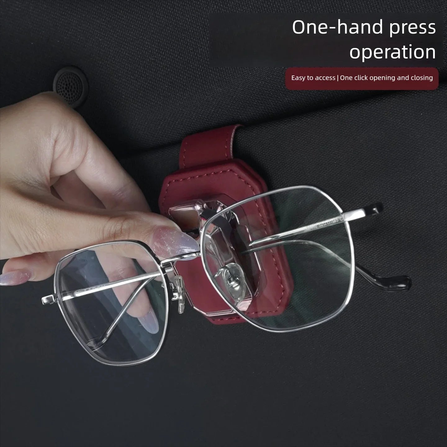 NAPPA Leather Car Sun Visor Glasses Clip – Universal Fit