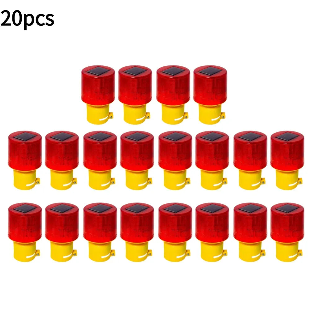 Solar LED Emergency Traffic Warning Light for Construction Peaceful Pleasures Health and Wellness 20pcs