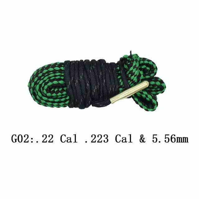 Tactical Cleaning Kit Hunting G01 To G04 Cleaner Barrel Caliber Rope 12ga 20ga .22 .223 .308 7.62x39 Strap Cleaning Kit Peaceful Pleasures Health and Wellness A