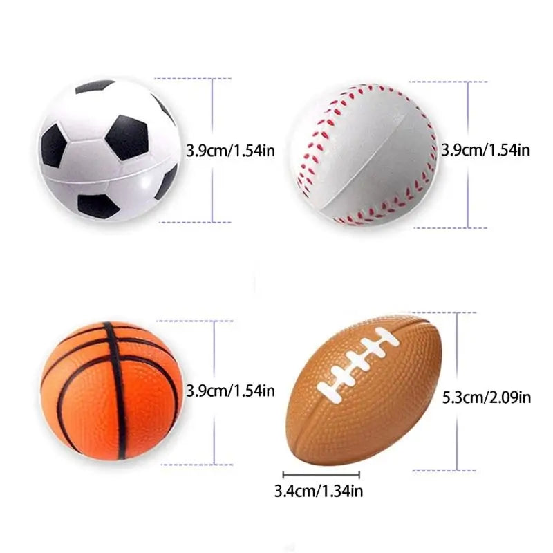 12-Pack Mini Foam Stress Squeeze Balls for Kids & Adults