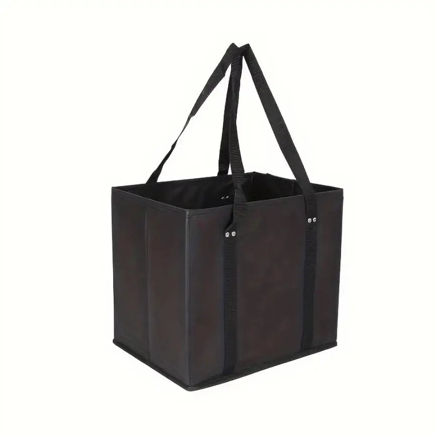 Reusable Grocery Bags, Shopping Bags for groceries, Utility Tote with Handles and Hard Bottom, Foldable Shopping Cart Organizer Peaceful Pleasures Health and Wellness 1pcs