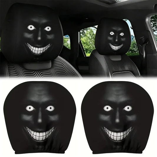 Funny 3D Printed Car Headrest Covers | Universal Elastic Fit Car Headrest Cover Oasis Select