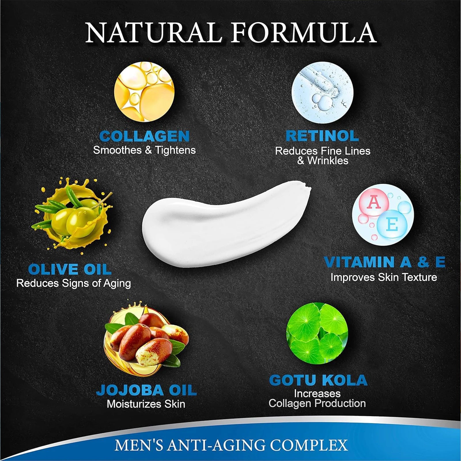 Men's Face Cream Moisturizer Anti Aging Cream For Men, Collagen, Retinol & Hyaluronic Acid Day & Night Cream Anti Wrinkle Facial Peaceful Pleasures Health and Wellness
