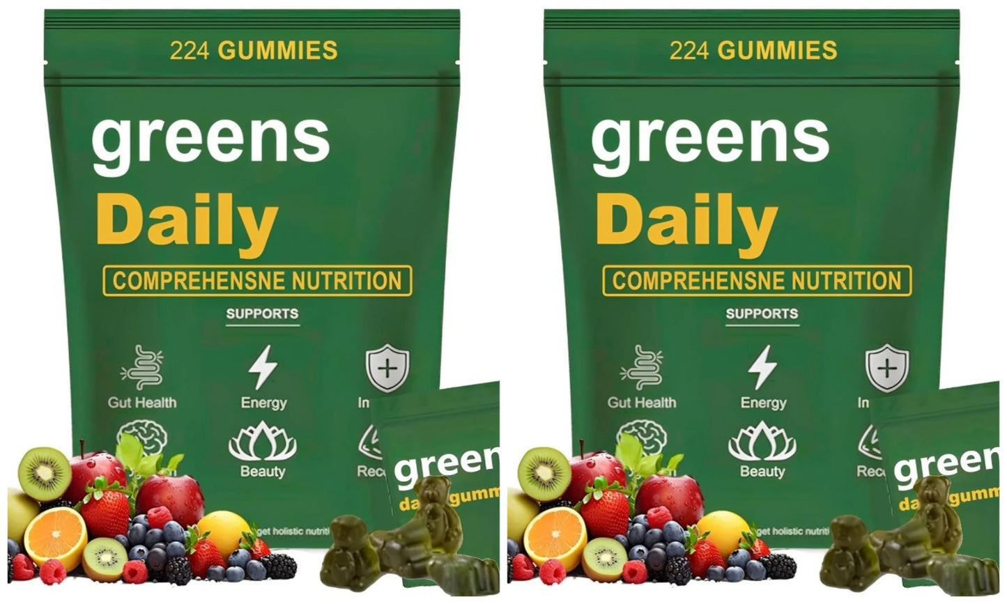 Greens Gummies Organic Spirulina & Chlorella | 60+ Nutrients