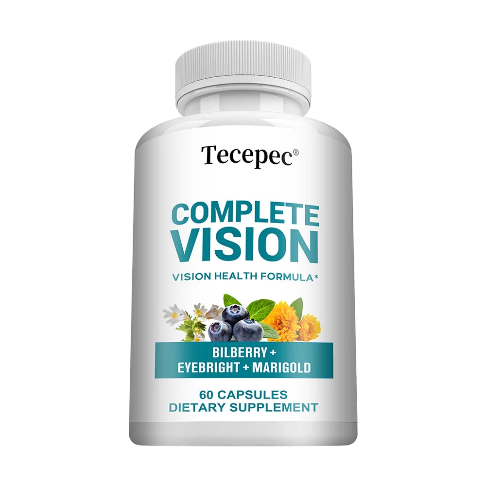 Eye Vitamin Supplement - Lutein Zeaxanthin Bilberry Eyebright, Supports Macular Health, Dry Eyes, Eye Strain & Night Vision Peaceful Pleasures Health and Wellness 60count-1 bottle