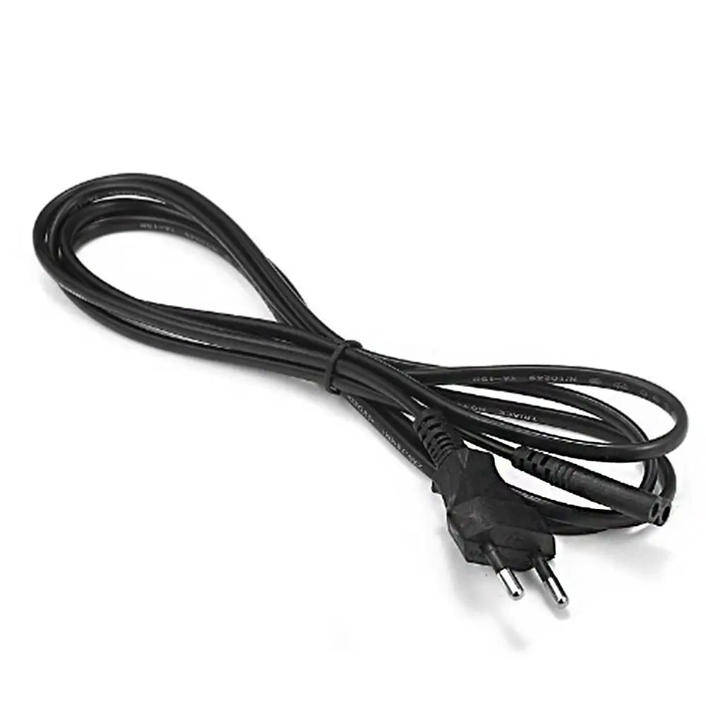 1Pc 0.6m Cameras European Printers Laptop EU Power Charge Power Cables C7 To Euro 2 Pin Cord Figure 8 Peaceful Pleasures Health and Wellness black