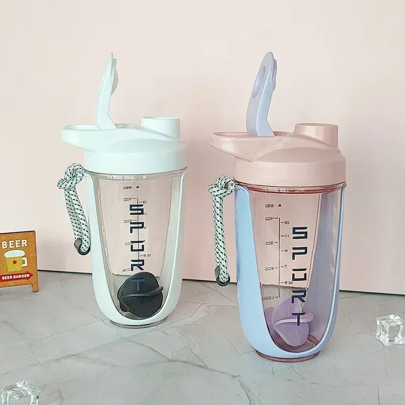 590ML Blender Shaker Bottle with Plastic Whisk Ball BPA Free Plastic Protein Shakes Leakproof for Powder Workout Gym Sport New Peaceful Pleasures Health and Wellness